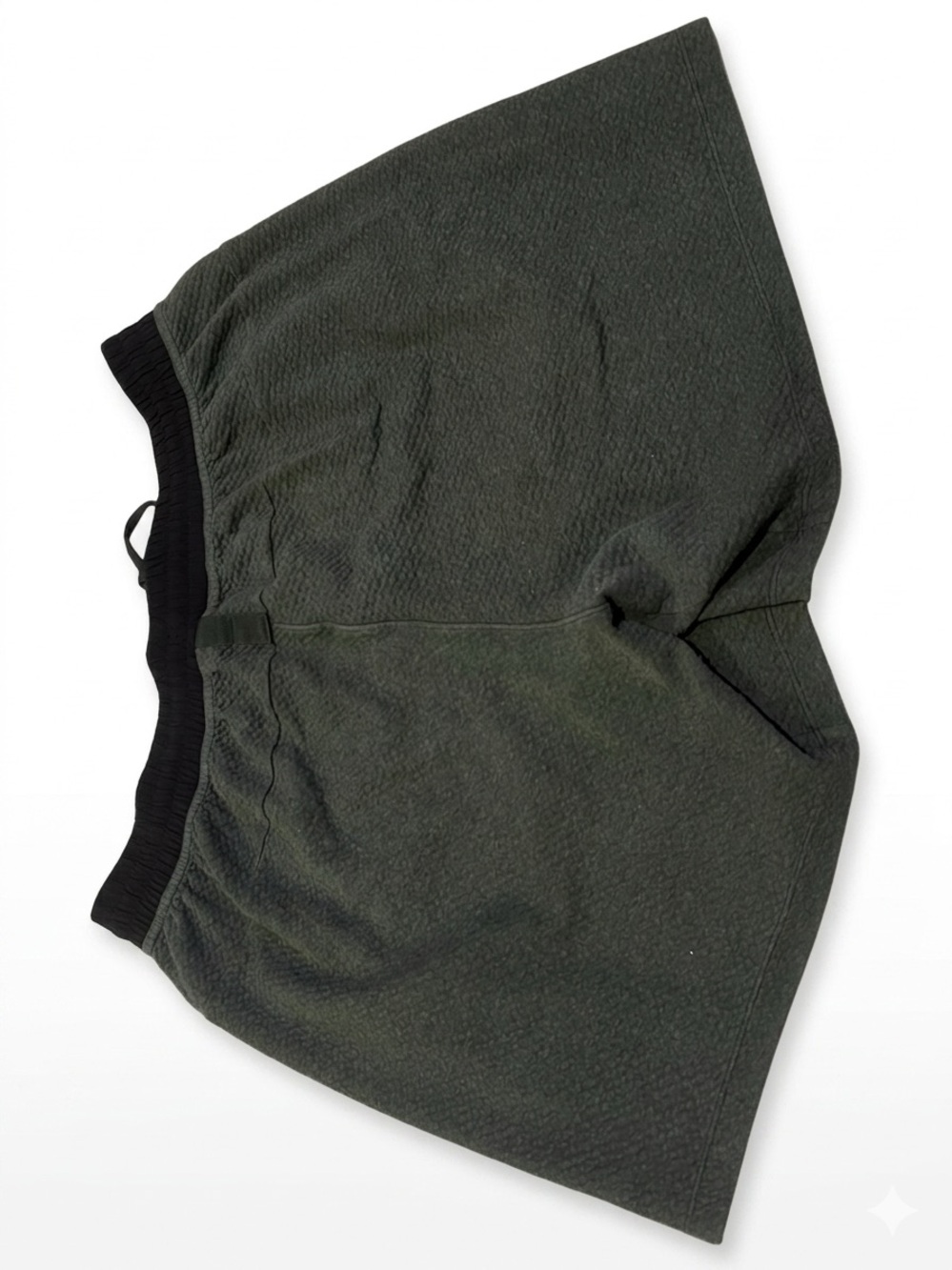 Lululemon Men’s Athletic Shorts textured Green Knit Drawstring Elastic Waist XL